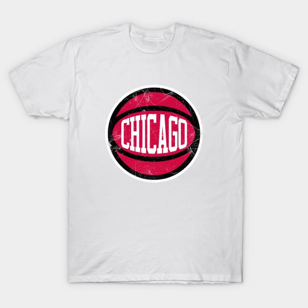 Chicago Retro Ball - White T-Shirt by KFig21